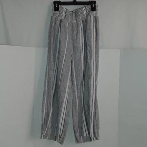 Cloth and Stone Women's Pants Size Small Linen Blend Smocked Waist Boho Cropped